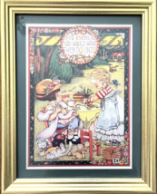 Mary Engelbreit Framed Print Do Unto Others Golden Rule 2 Little Girls Tea Party - $53.20