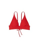Women&#39;s Shade &amp; Shore Longline Cinch Front Textured Bikini Top, Red, Siz... - £4.67 GBP