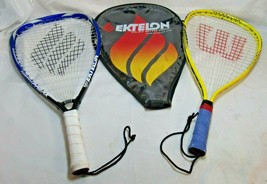 Ektelon Powering Freak Blue Racquetball Racquet &amp; Cover Bonus Wilson Titanium - £19.95 GBP