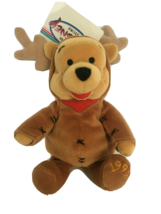 Disney Mini Bean Bag Reindeer Pooh 8&quot; Plush Toy Stuffed Animal Stocking Stuffer - £9.54 GBP