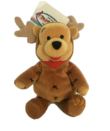 Disney Mini Bean Bag Reindeer Pooh 8&quot; Plush Toy Stuffed Animal Stocking ... - £9.43 GBP