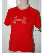 UNDER ARMOUR HEAT GEAR Red SHORT SLEEVE LOOSE FIT T-SHIRT YLG/JG/G - $13.66 CAD
