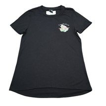 Modern Lux Shirt Womens M Black Short Sleeve Round Neck Graphic Print Ca... - £14.63 GBP