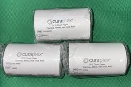 Lot of 3 CuraPlex ECG Chart Paper Rolls Thermal 80mm Red Grid 2745-90080 - $22.05