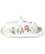 Lenox Butterfly Meadow Bunny Covered Butter Dish New - $36.95