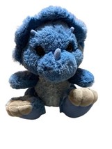 Aurora Blue Triceratops Dinosaur Baby Plush 10&quot; Stuffed Animal Toy - £10.04 GBP