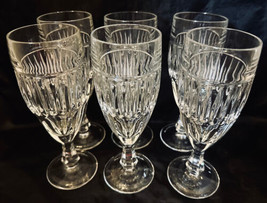 Action Industries Fluted Champagne Glasses (8)  Pressed Glass 6-3/4&quot;x2-1/4&quot; - $41.00