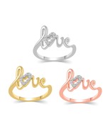 1/10 CTW Diamond Love Ring in Sterling Silver - $26.99