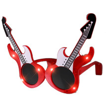 Guitar LED Sunglasses Red - $27.16