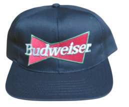 Vintage Budweiser Hat Cap Bowtie Made in USA Black Red Green 1990s NOS - $235.17 MXN