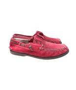 John Varvatos Man Suede Leather Red Boat Shoes Loafers 9.5 Handmade In I... - $2,074.52 MXN