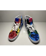 Vans Custom Sk8 Hi Painted By Bass Customs Size 12 US 11 UK Mint Never Worn - $118.77