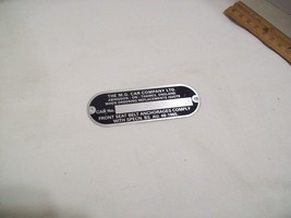 MG CAR ABINGDON ON THAMES car number badge plate info data id metal tag - $19.79