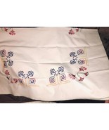 Vintage Tablecloth Hand Embroidered Floral Cross Stitch DIY Dress Other ... - $995.57 MXN