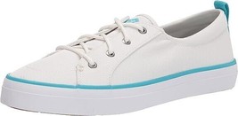 Sperry Women&#39;s Crest Vibe Seacycled White Canvas Sneaker Size 10 - £32.64 GBP