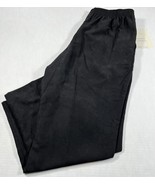 Studio Works Dress Pants Women&#39;s Size 12P Black Petites Velvet Straight Leg - £9.39 GBP