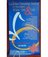  Canadian Friendship Festival Fort Henry 1995 Poster 4 stages Headstones... - $54.13 CAD