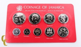 1980 Pièces de Monnaie Jamaïque Brilliant Uncirculated (Bu ) Spécimen Kit 9 - £62.15 GBP
