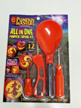 12pc Pumpkin Masters Carving kit set Print your own template - saws drill scoop - £7.90 GBP
