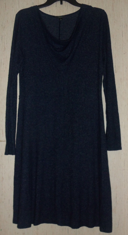 EXCELLENT WOMENS Simply Vera VERA WANG DARK BLUE HEATHER SWEATER DRESS  ... - $25.20