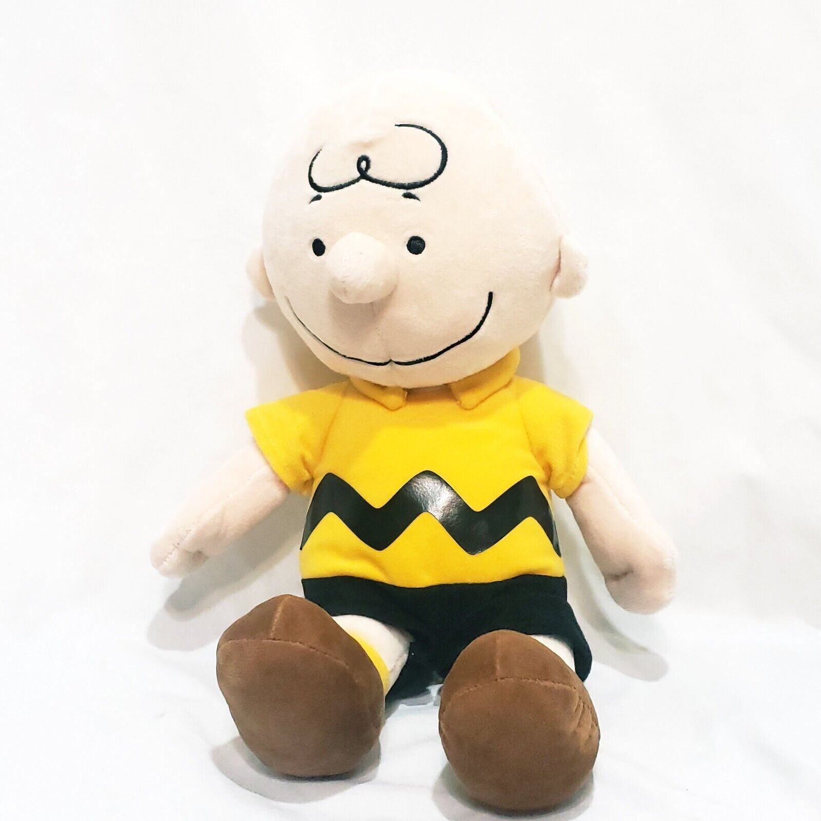 Primary image for Charlie Brown Peanuts Kohl's Cares Plush Stuff Doll  14" Black Yellow Shirt 2019