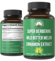 Ultra High Strength 4-In-1 Super Berberine Patented Glucovantage® + Wild Bitter  - £16.71 GBP