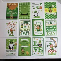 (24) St. Patrick&#39;s Day Greeting Cards with Green Envelopes 12 Designs - £7.09 GBP