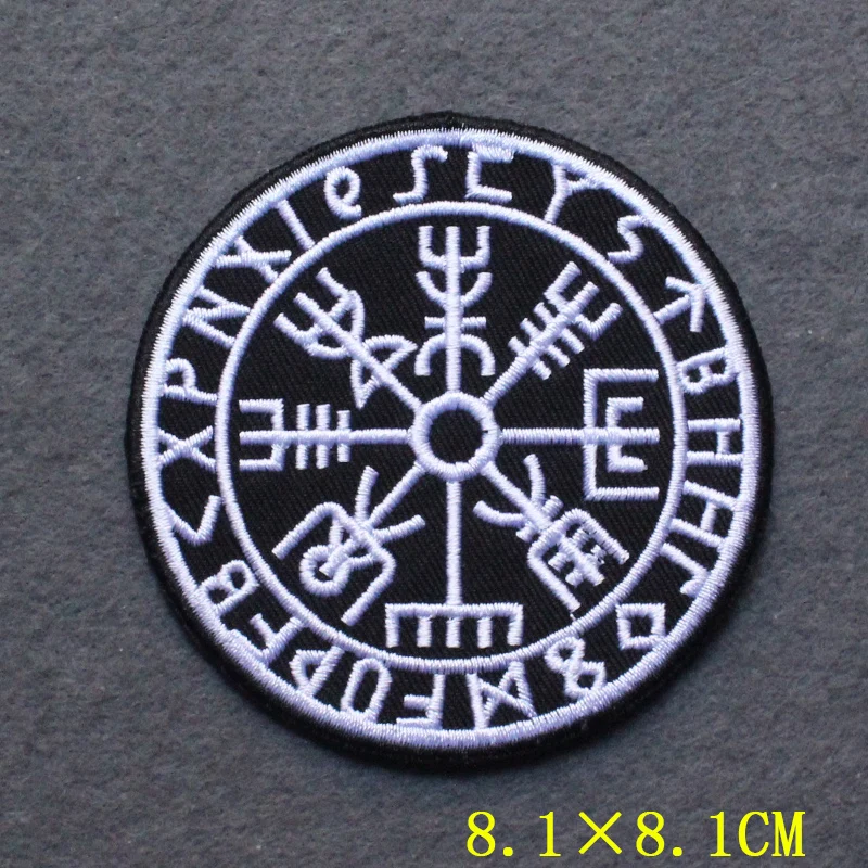 Play Iron on Patch Viking Patch Embroidered Patches On Clothes Runes Badges Patc - £23.09 GBP