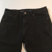 30 Crysp Denim (29.5 x 32) Black Stretch Moto Jeans/Pants - £30.66 GBP