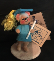 vintage  1997 Annalee doll 3in &quot;Graduation Day&quot;  boy mouse with tags Mad... - $19.77