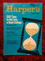 Harper&#39;s April 1967 Isaac Bashevis Singer Tom Wicker ++ - £6.84 GBP