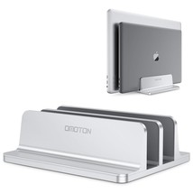 OMOTON [Updated Dock Version] Vertical Laptop Stand, Double Desktop Stand Holder - £33.32 GBP
