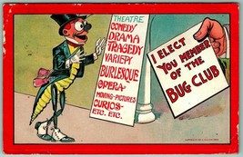 Anthropomorphic I Elect You A Member of the Bug Club 1912 Comic DB Postcard I11 - £7.74 GBP