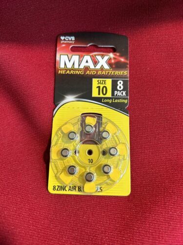 8 pk Max Hearing Aid Batteries Size-10  Exp Jan 2028 Factory Sealed Lot ... - $4.99