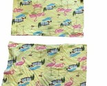 Nick &amp; Nora &quot;Flamingos&quot; 2 Standard Pillowcases Jersey cotton - $24.95