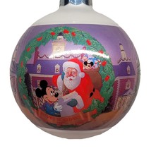 Walt Disney Epcot 1997 Christmas Tree Ball Ornament Mickey Santa Carolers Vtg - $12.99