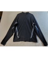 Nike Sweatshirt Mens Size Medium Black Polyester Long Casual sleeve Logo... - $11.82