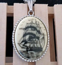 Sarah Coventry Sailing Ship Pendant Necklace - $16.00