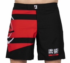 Fuji Vision Mens MMA BJJ No Gi Grappling Fight Board Shorts - Red - £39.46 GBP