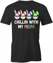 Chillin With Peeps T Shirt Tee Short-Sleeved Cotton Clothing Easter S1BCA230 - £18.26 GBP+
