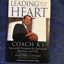 Mike Krzyzewski SIGNED Leading With The  Heart Duke Coach K 2000 First Edition - £77.51 GBP