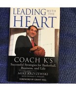 Mike Krzyzewski SIGNED Leading With The  Heart Duke Coach K 2000 First E... - £78.05 GBP