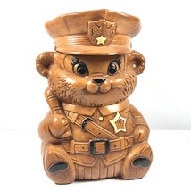 Vintage 60s Twin Winton Cookie Jar Anthropomorphic Police Chief Bear Ceramic 11” - $22.50