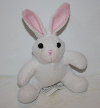 Best Made Toys Easter Bunny Rabbit Mini 6&quot; White Plush Pink Ears Soft Stuffed - £7.66 GBP