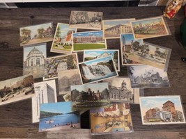 Lot of 22 Vintage New York Post Cards 1915-1940 Buildings Streetviews RE... - $27.10