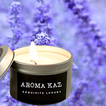 Fresh Lavender Scented Tin Candles Hand Poured Vegan Friendly Eco Soy - $19.95+