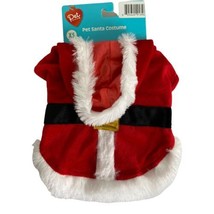 Pet Santa Claus Costume Christmas Red Pom Pom Size Medium or XS NEW  - £11.49 GBP