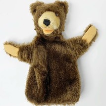 Vintage 1960’s Steiff Brown Bear Hand Puppet Mohair Teddy Baby German - $98.01