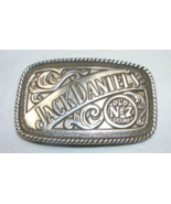 Vintage Silver Tone Belt Buckle 4x2 Old No 7 Jack Daniels 2005 p-1 - €33,76 EUR
