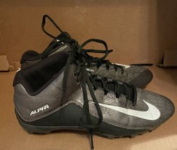 Nike Alpha Dynamic Fit Lace-Up Cleats Black Gray Metallic 725227-010 Men... - £19.63 GBP